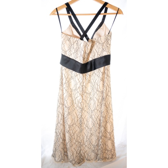 White House Black Market cream and black lace dress size 0 - Picture 7 of 10